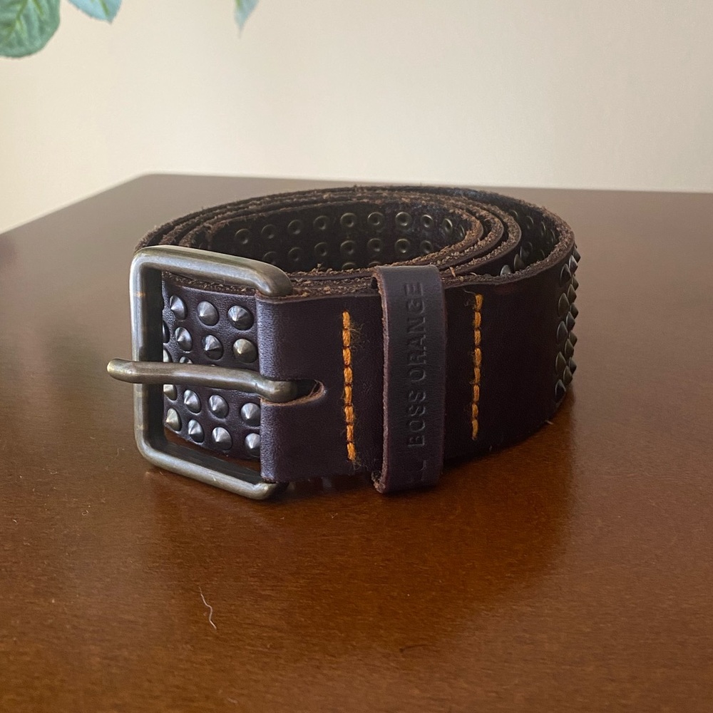 Boss Orange Brown Leather Belt